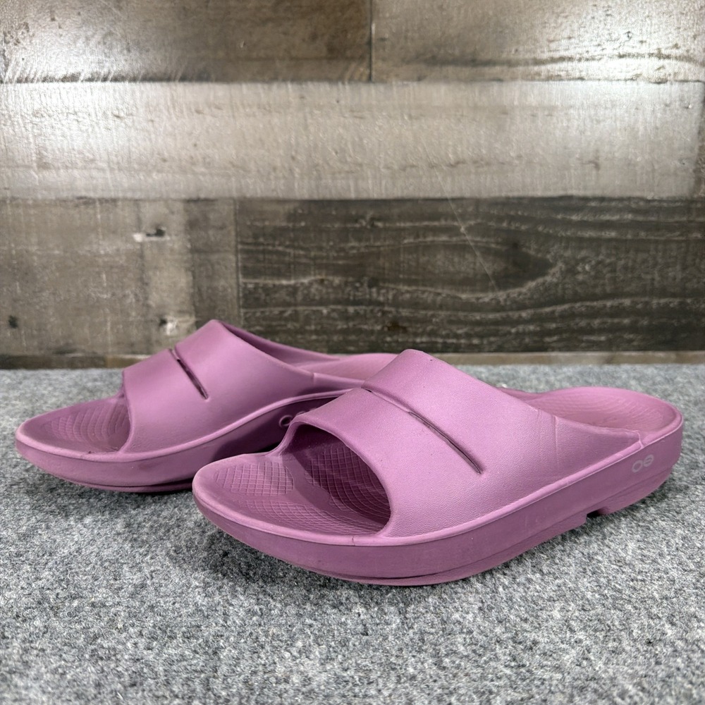 OOFOS Women OOahh Recovery Slide Sandals Womens 9 EU 40 Purple Slip On Comfort